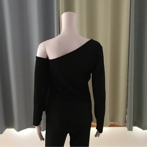 Sexy off shoulder asymmetric tshirt - Picture 5 of 6